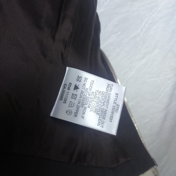 Tory Burch Beige Brown Wool Tweed Blend Coat - Picture 7 of 7